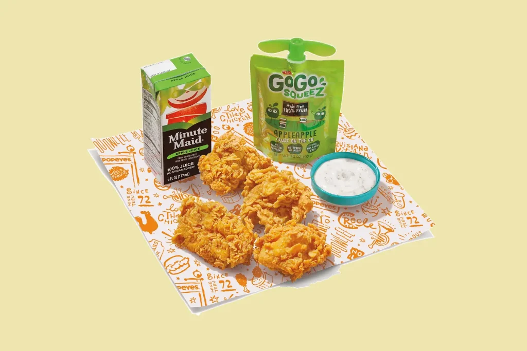 Popeyes Kid Meal Menu 2025: Prices & Calories Revealed! 2 Popeyes Kid Meal Menu 4Pc Boneless Kids Meal